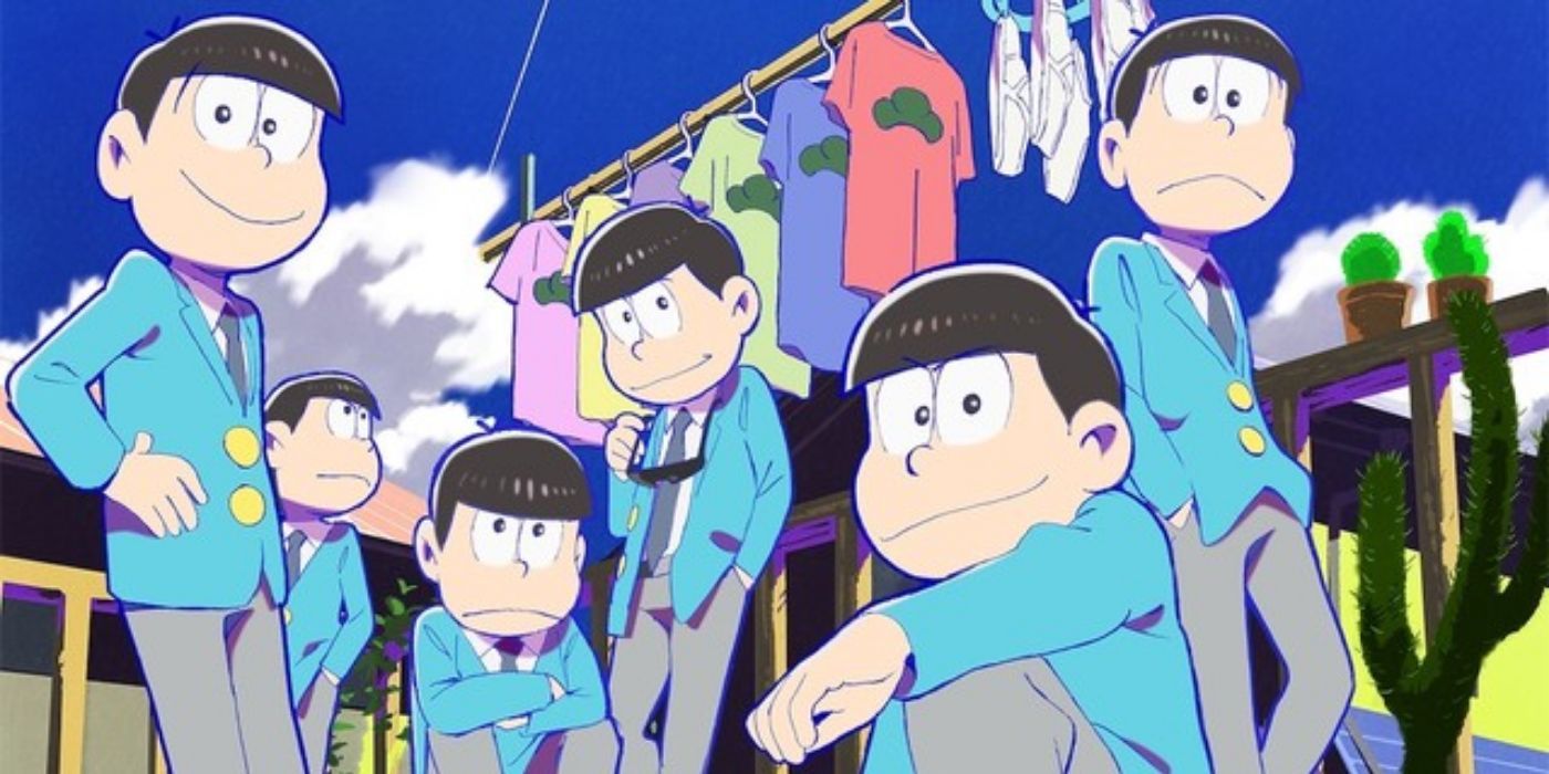 Osomatsu, Karamatsu, Juushimatsu, Choromatsu, Todomatsu e Ichimatsu em Osomatsu-San
