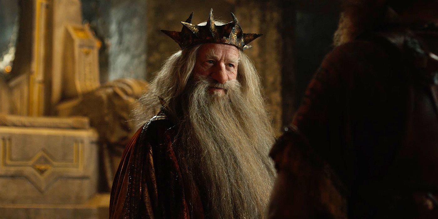 Peter Mullan as King Durin III speaking to his son in The Lord of the Rings: The Rings of Power Season 2