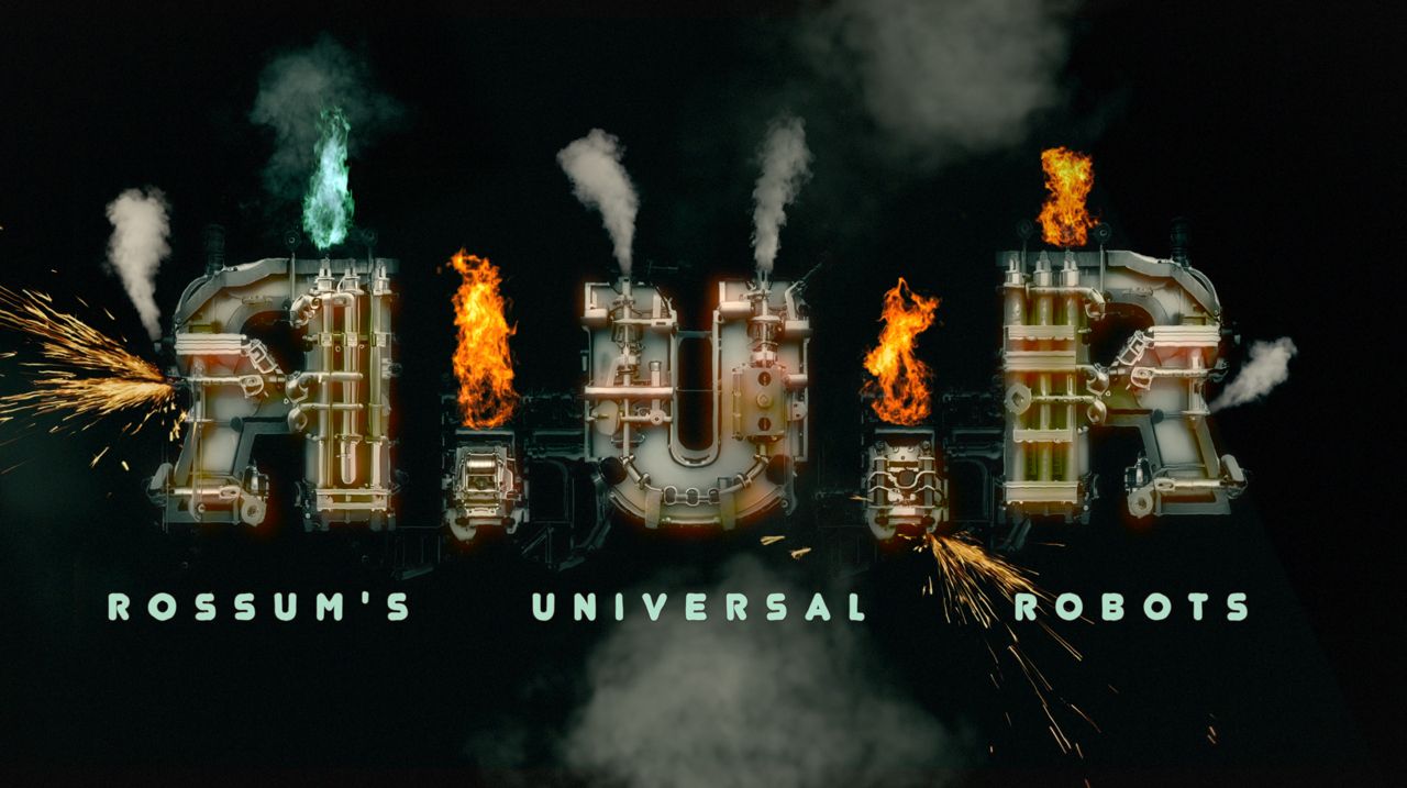 The logo for Alex Proyas' RUR