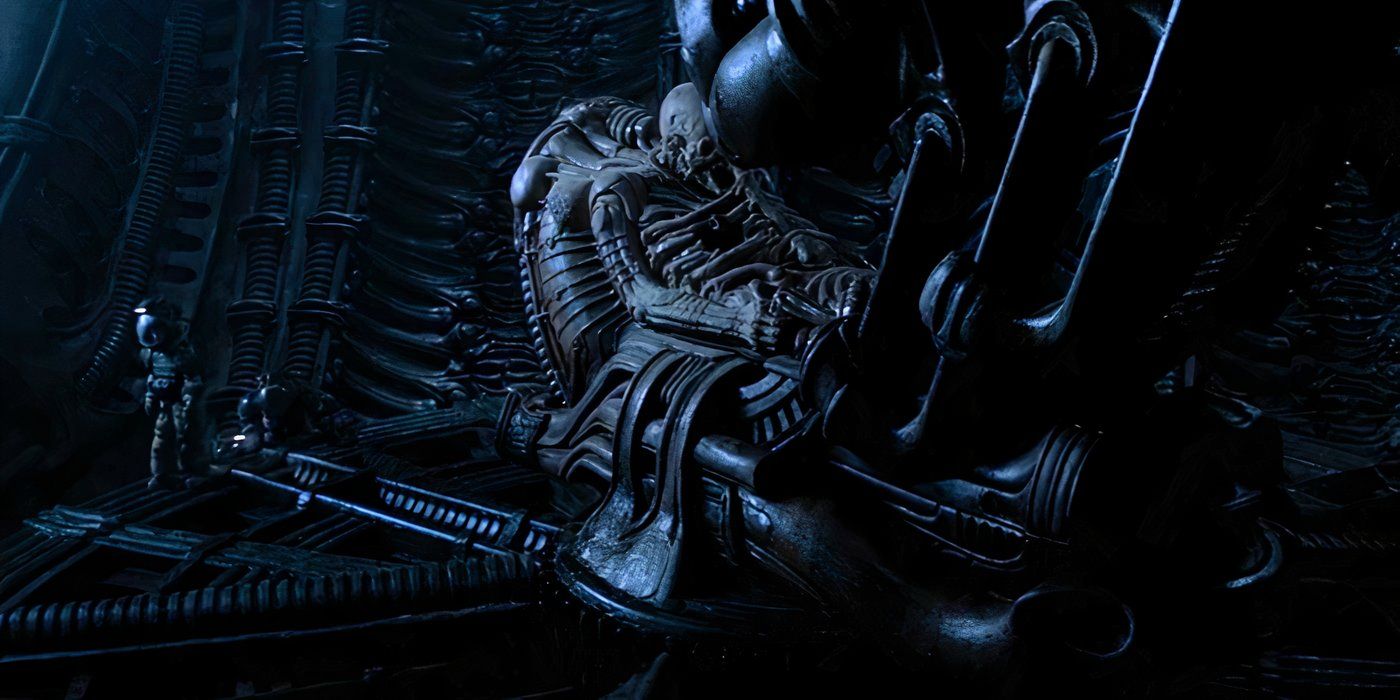 The mysterious Space Jockey in Alien (1979).