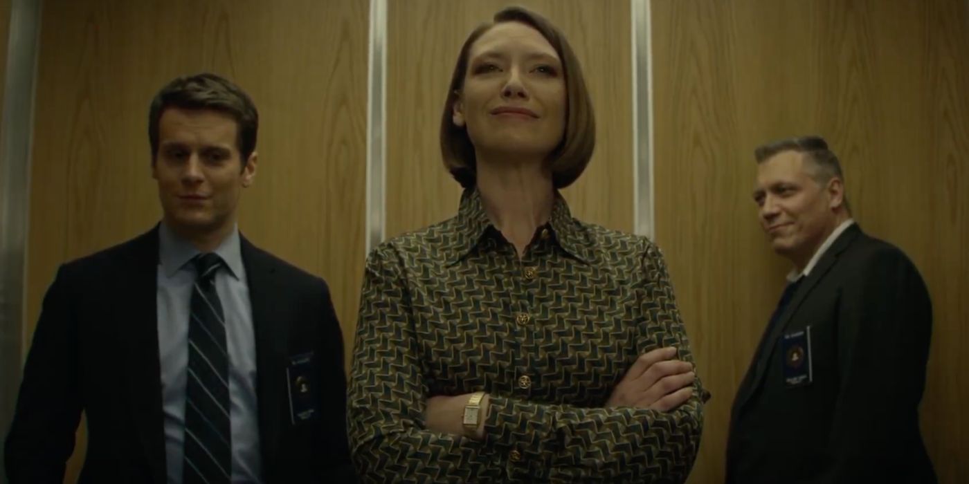 Jonathan Groff, Anna Torv, and Holt McCallany in Mindhunter.