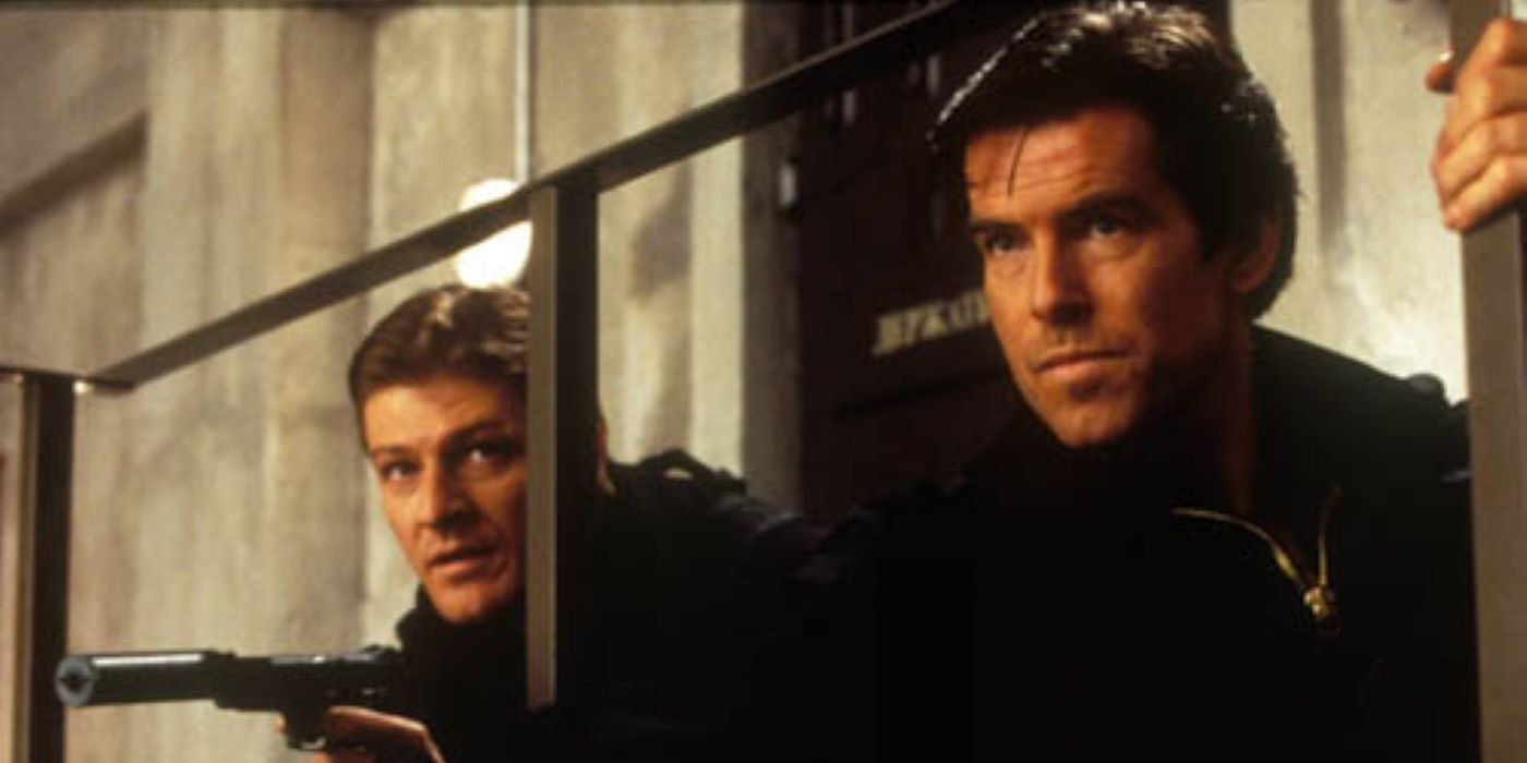 Sean Bean and Pierce Brosnan as 006 and 007 in GoldenEye