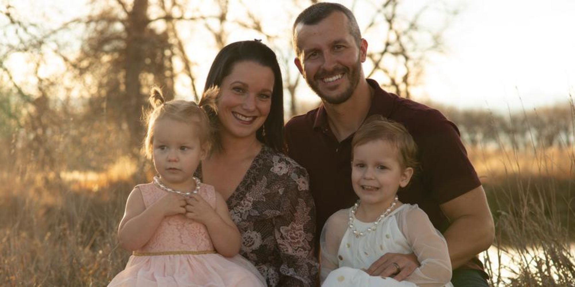 Family photo of Shannan Watts, Chris Watts, Celeste Watts and Bella Watts featured in American Murder: The Family Next Door (2020)