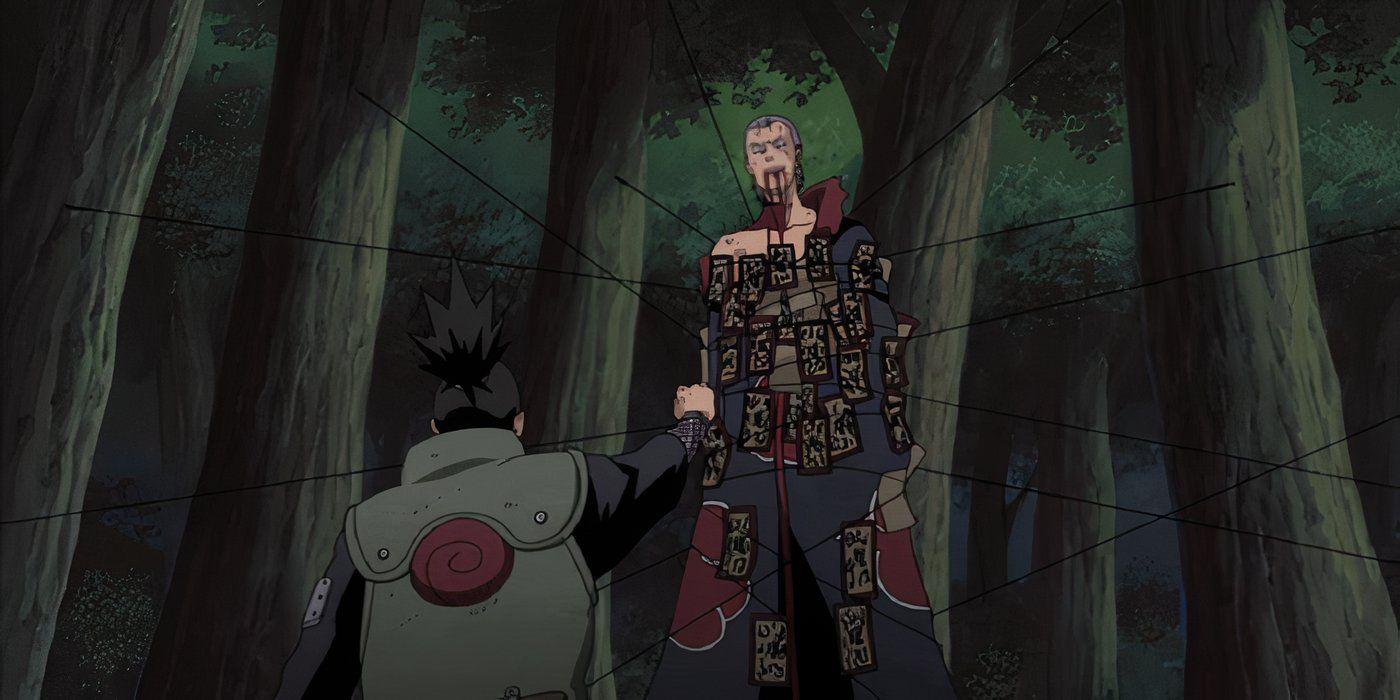 Shikamaru incapacitated Hidan in a fight