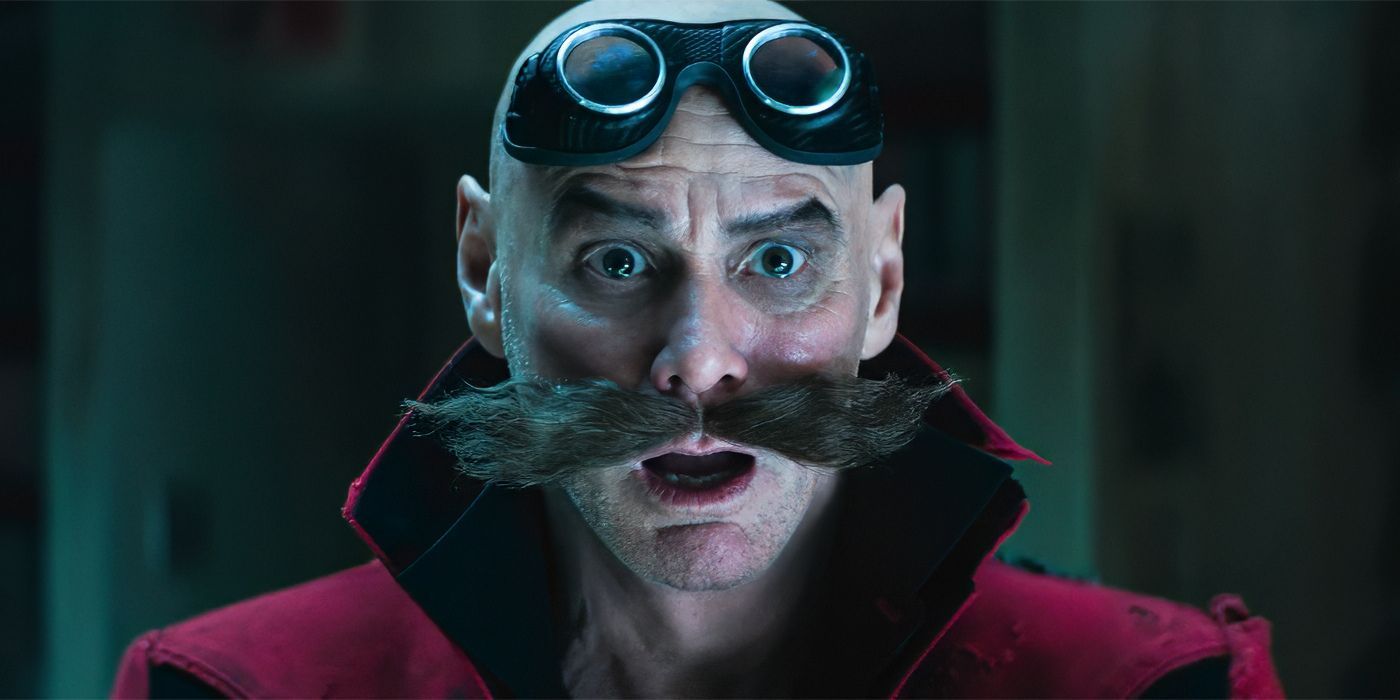 Jim Carrey as Dr. Robotnik, gasping in Sonic the Hedgehog 3.