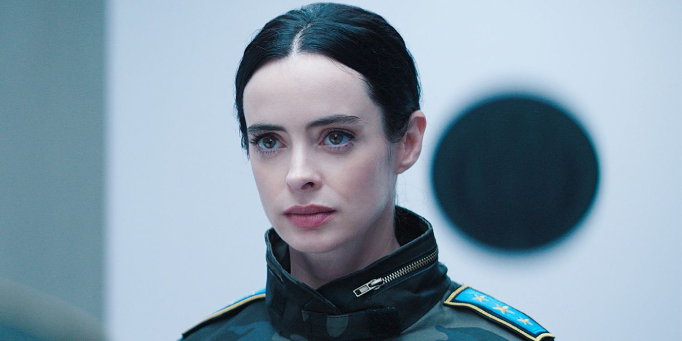 Krysten Ritter in Sonic the Hedgehog 3 looking stern as Director Rockwell