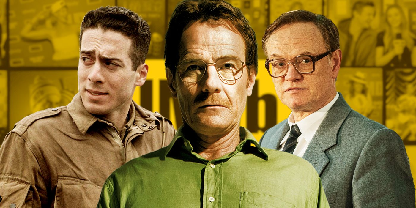 Stills from Band of Brothers, Breaking Bad, and Chernobyl