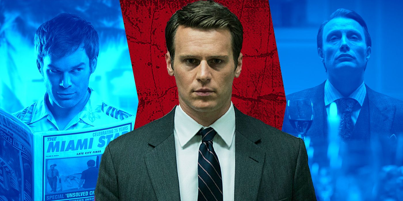 Stills from Dexter, Mindhunter, and Hannibal