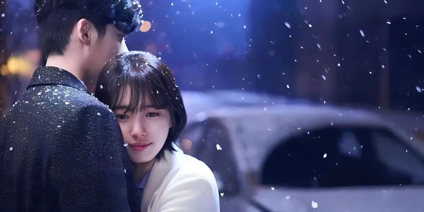 Suzy Bae embracing Lee Jong-suk while it snows, While You Were Sleeping