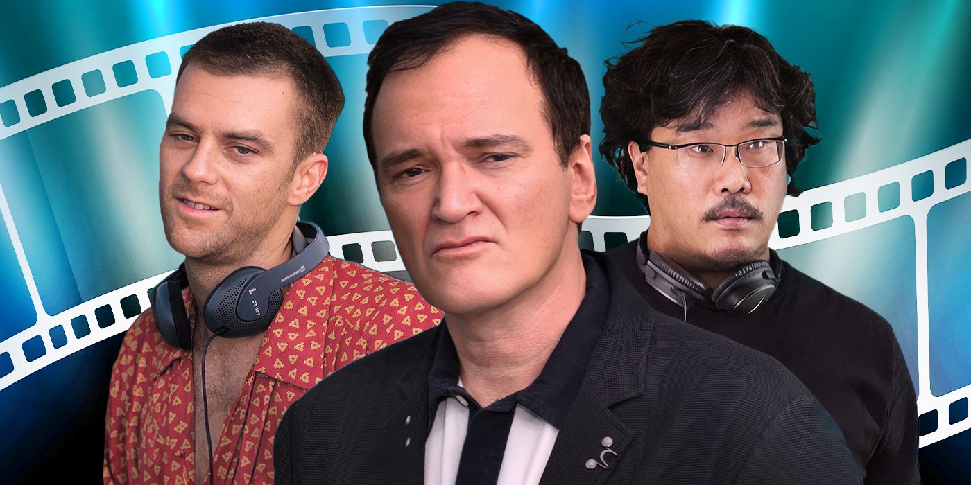 Blended image showing Paul Thomas Anderson, Quentin Tarantino, and Bong Joon-ho