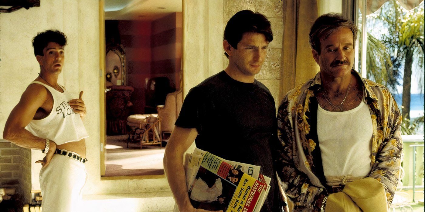 Armand and Val looking ahead in The Birdcage