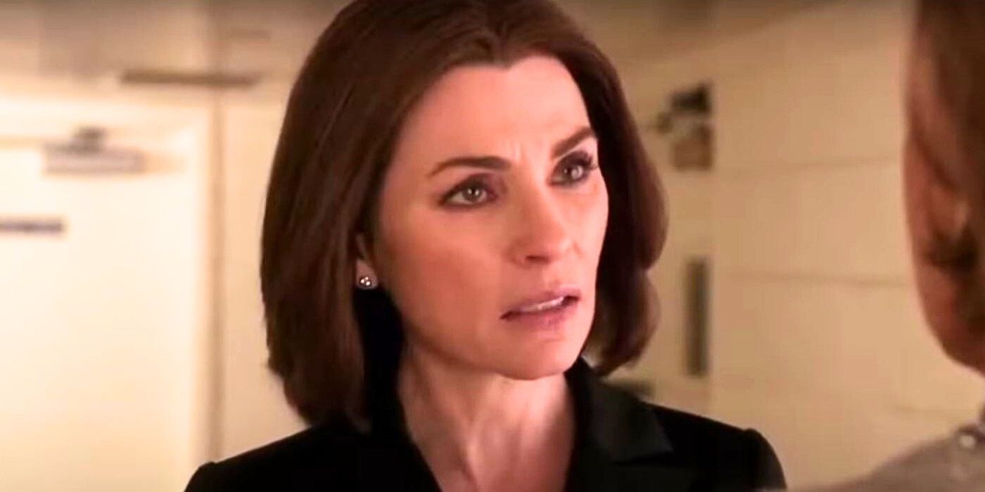 Alicia (Julianna Margulies) looks surprised on The Good Wife