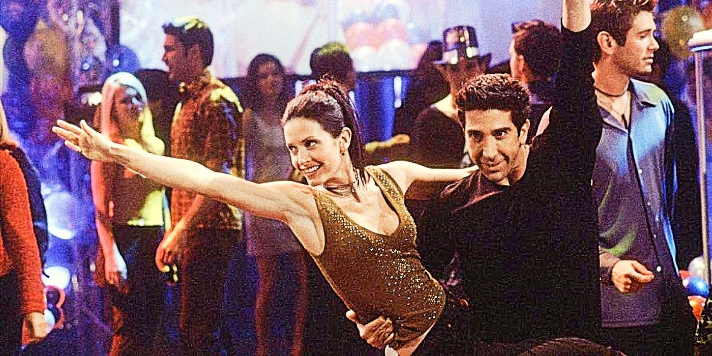 Monica and Ross dance The Routine in Friends