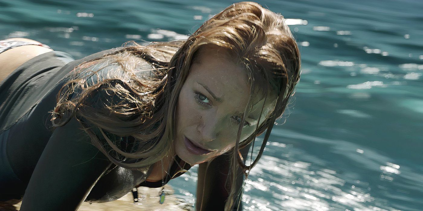 Nancy Adams parecendo assustada em 'The Shallows'