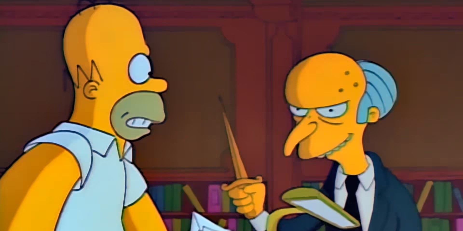 mr-burns-holds-a-sharp-envelope-opener-as-Homer-looks-worried