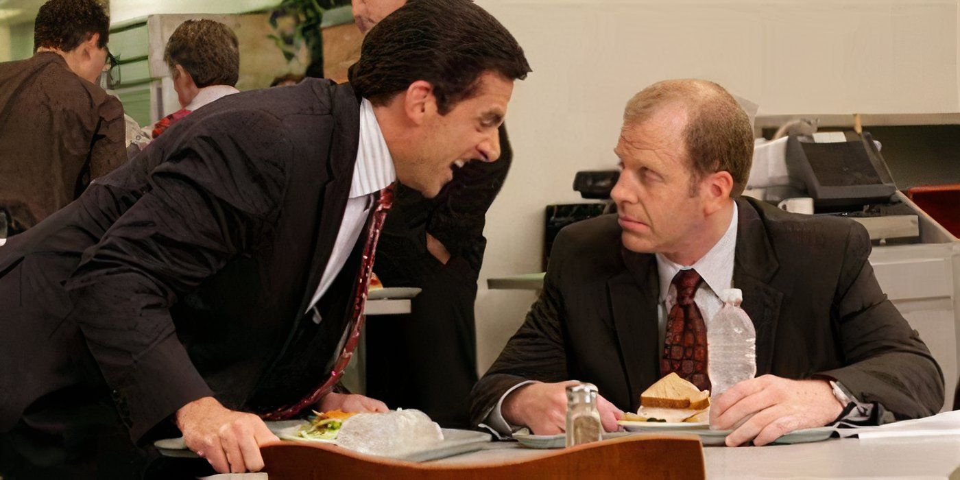 Michael (Steve Carell) shouts at Toby (paul lieberstein) in 'The office'