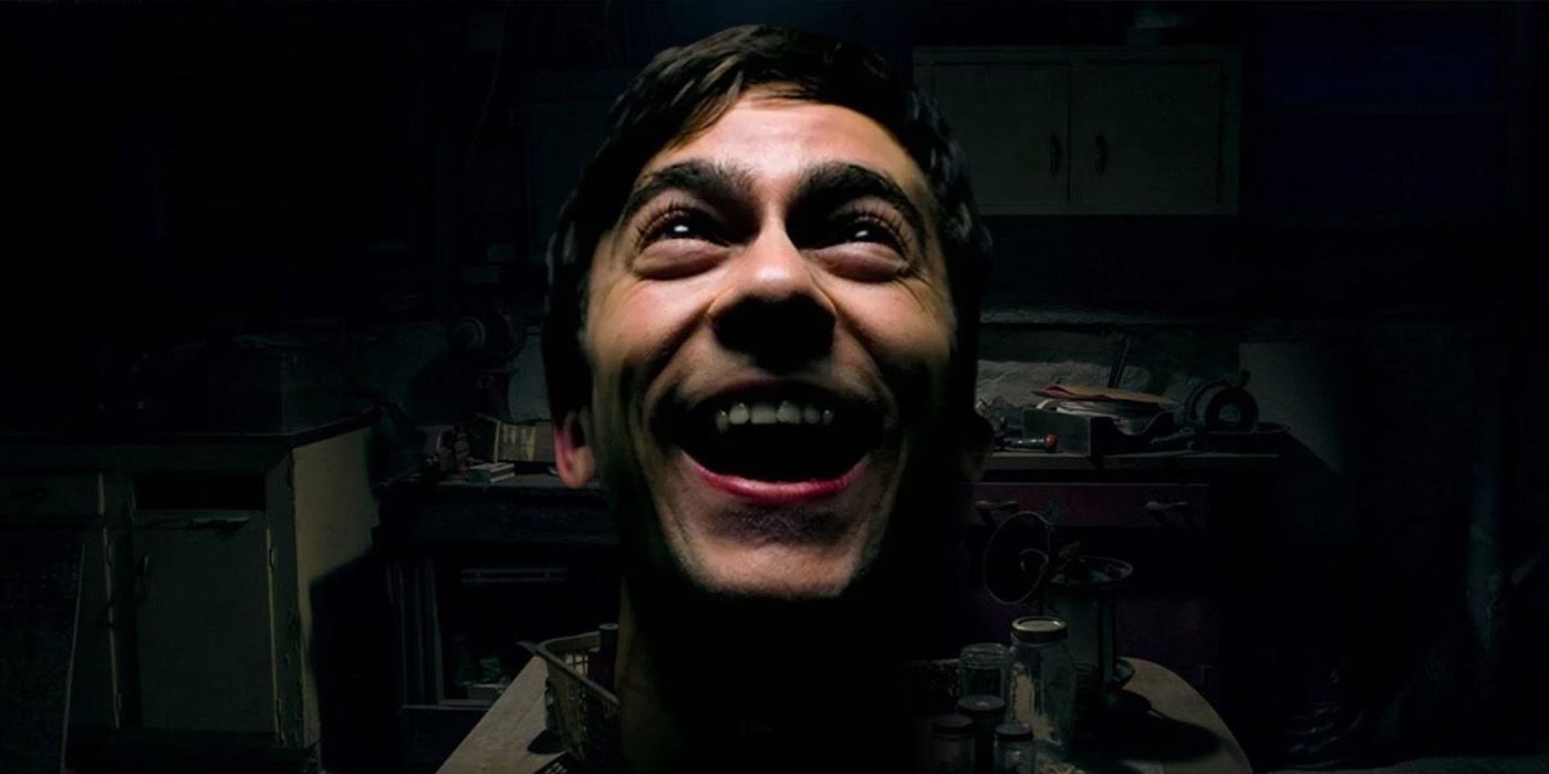 Custom image of Evan Dumouchel as Christian from They Look Like People against a dark background