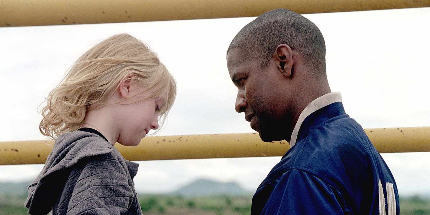 Dakota Fanning and Denzel Washington on the bridge at the end of Tony Scott's 'Man on Fire'