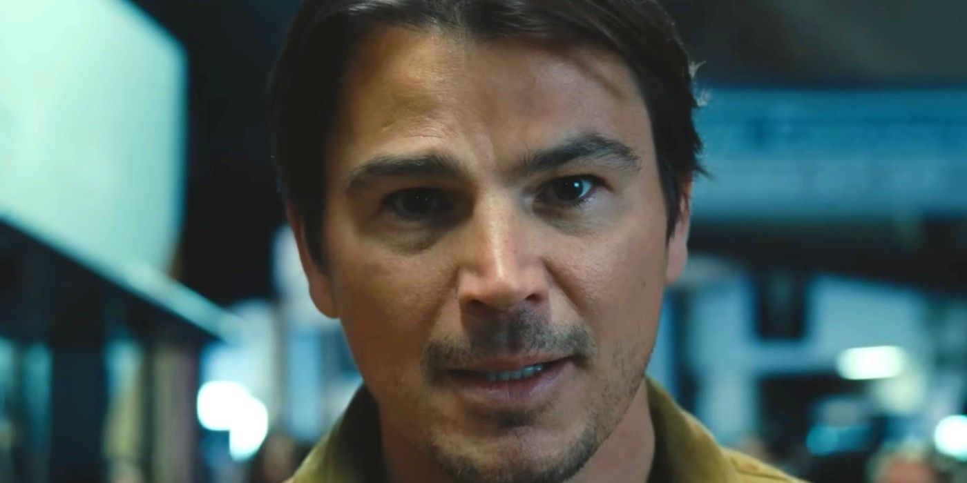 Josh Hartnett as Cooper staring into the camera in 'Trap'