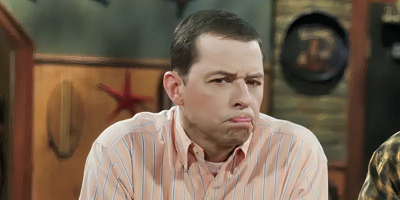 Alan pouting on Two and a Half Men.