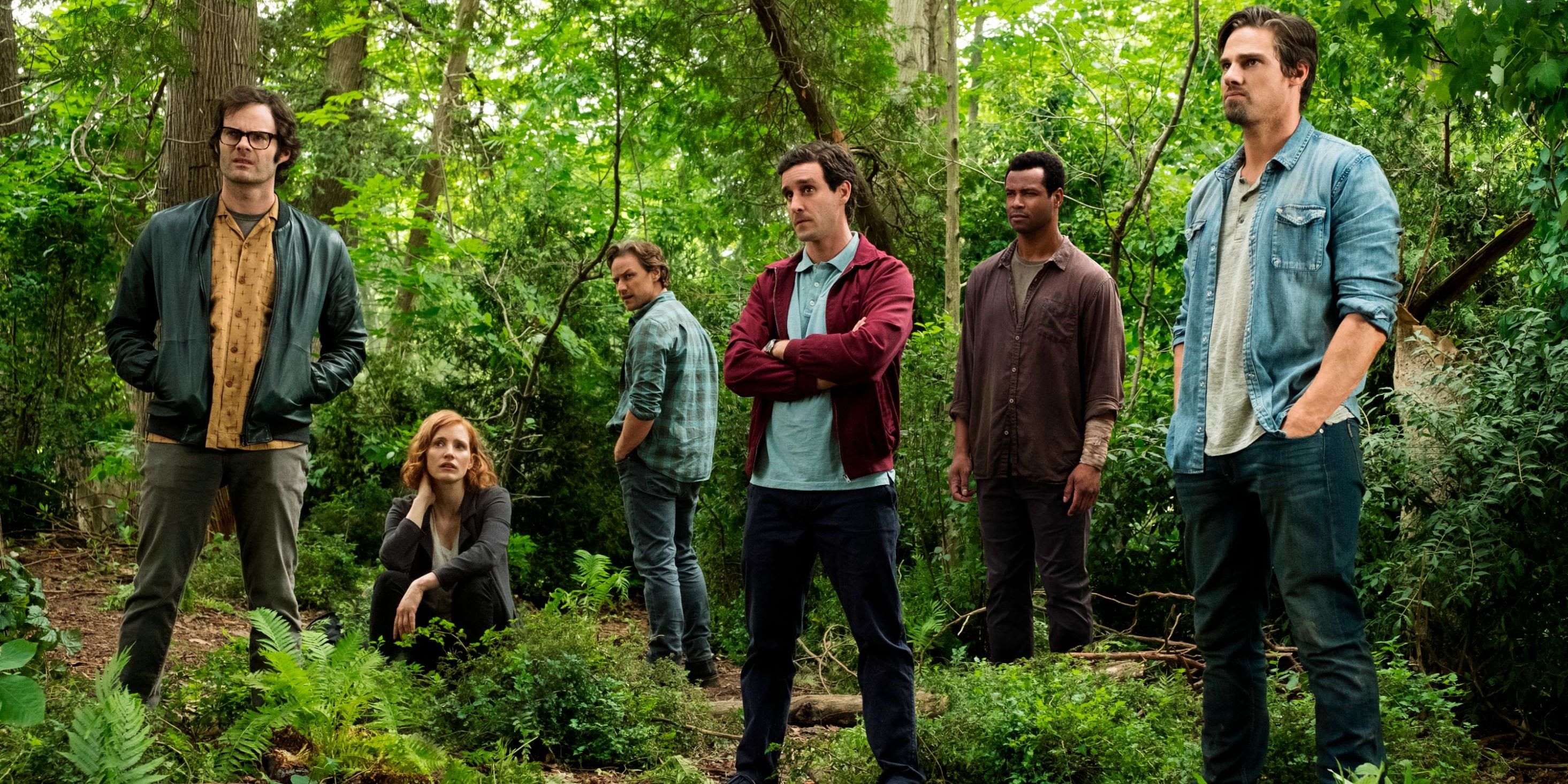 The adult Losers Club in the woods in It Chapted Two