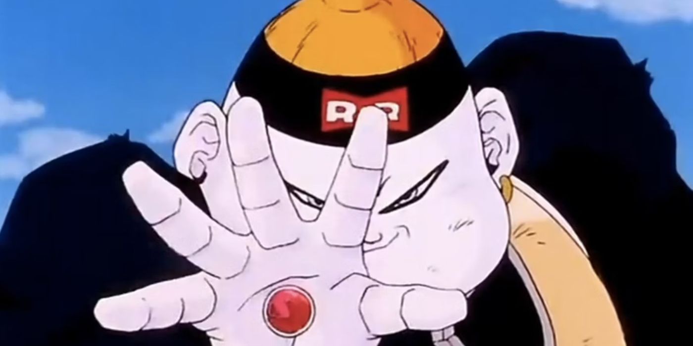 Android 19 grinning maliciously as he extends his hand to the camera, Dragon Ball Z-1