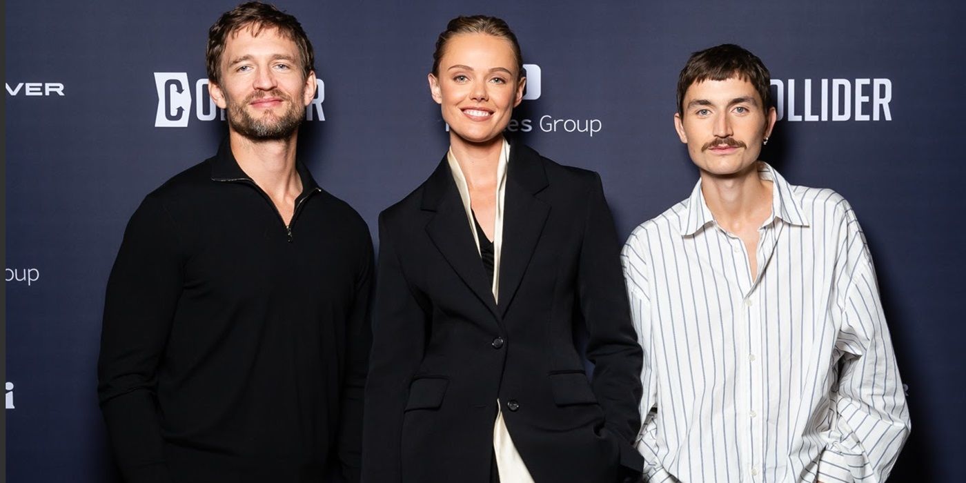 August Wittgenstein, Frida Gustavsson, and Gustav Lindh on the red carpet at TIFF
