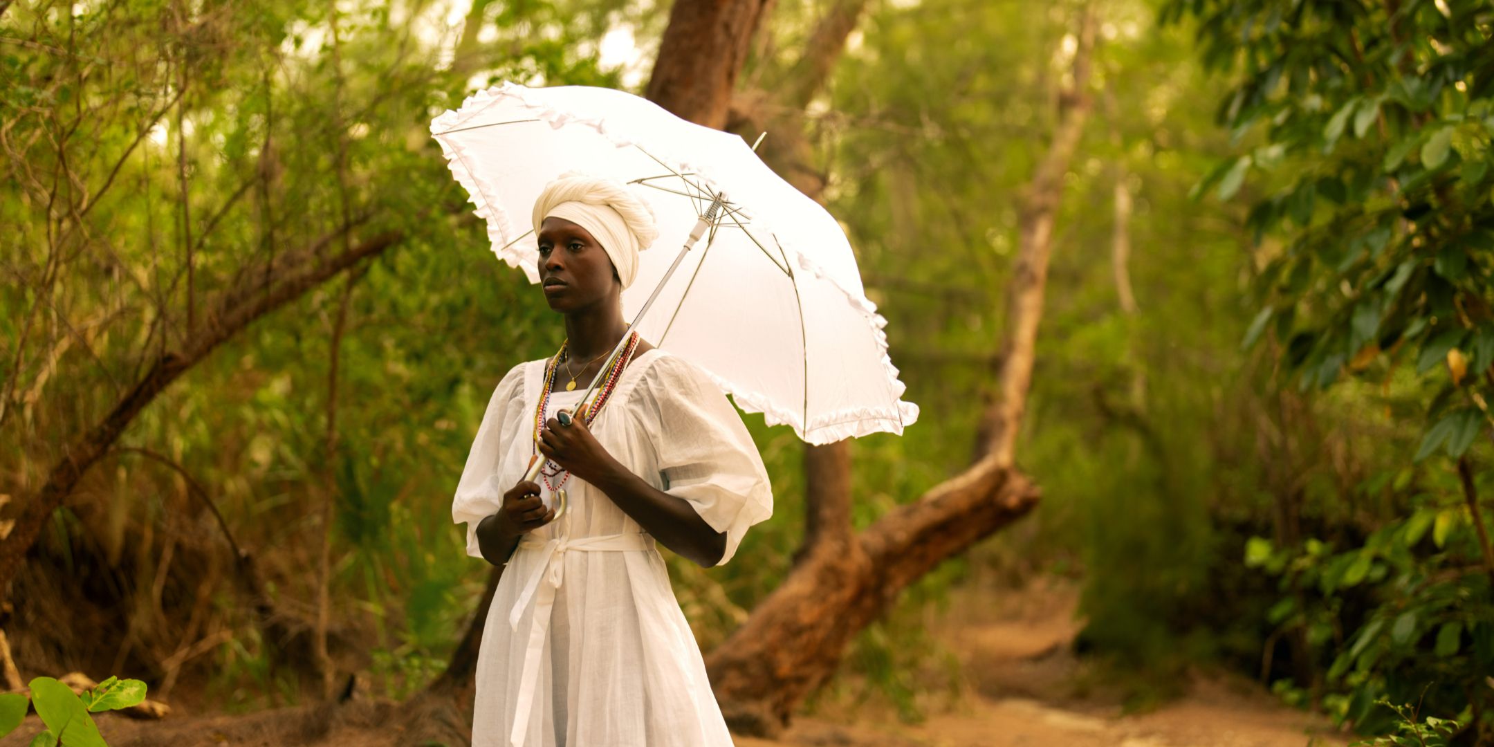 Jodie Turner-Smith as the Dragon Queen and Gracie in Bad Monkey