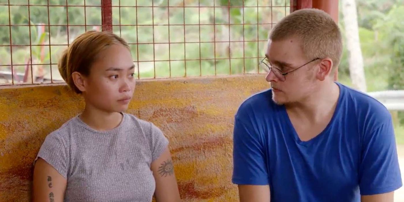 Brandan DeNuccio and Mary Demasuay sitting side by side in 90 Day Fiance: The Other Way.