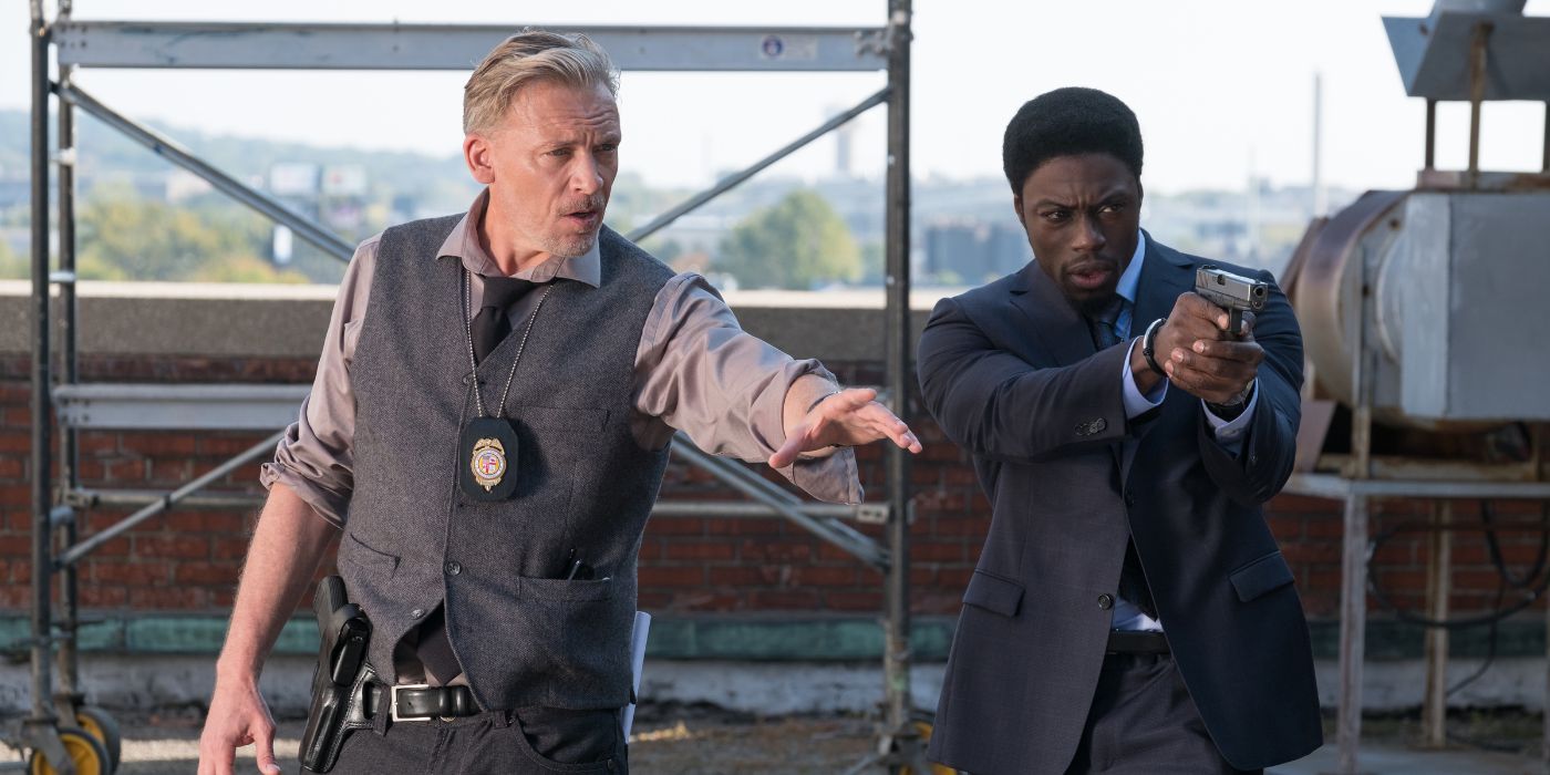 Callum Keith Rennie y Shaquan Lewis interpretan al detective Halloran y al oficial Solomon en Jigsaw.