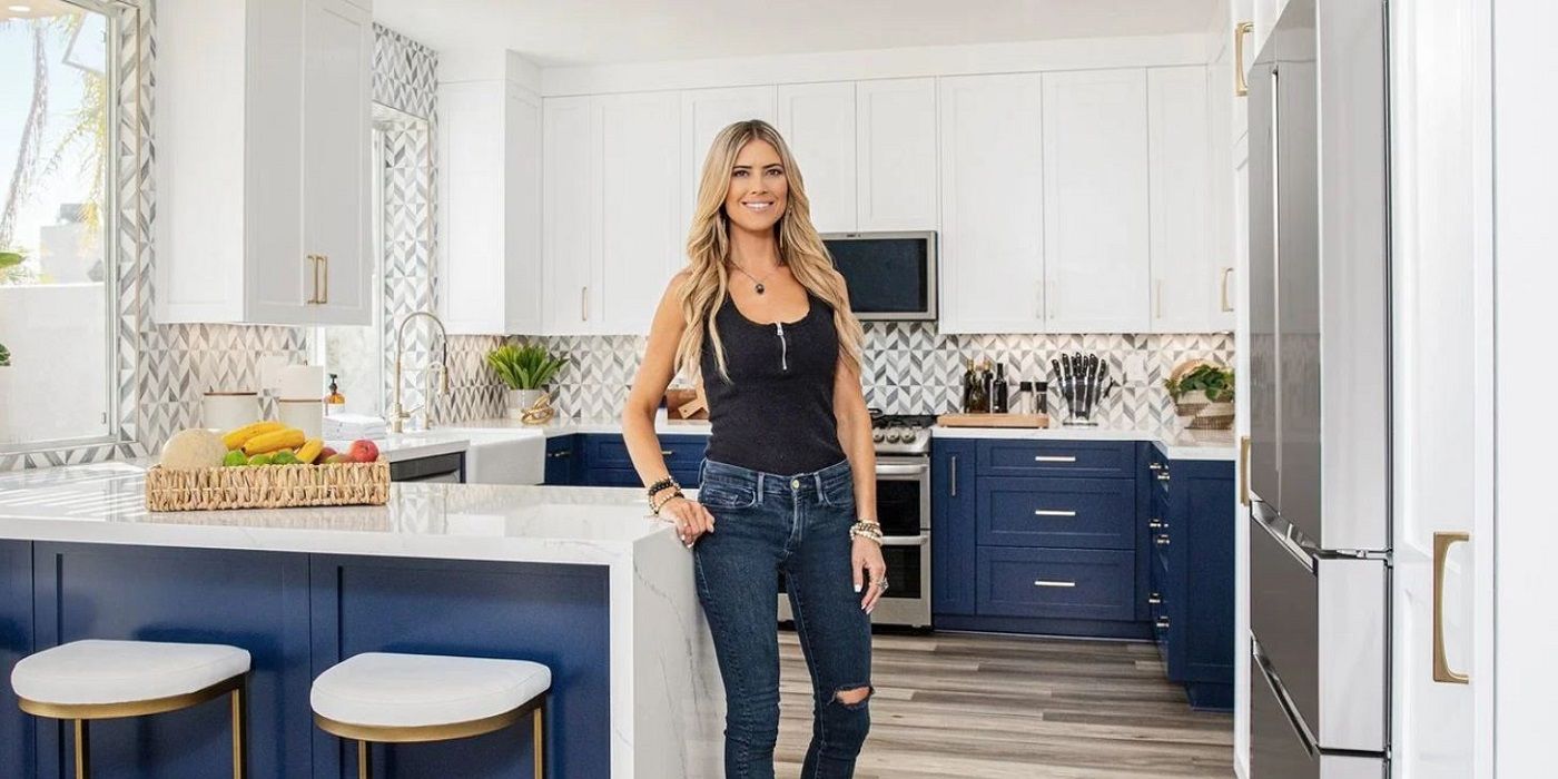 'Christina on the Coast' star Christina Haack posing after completing a home renovation project