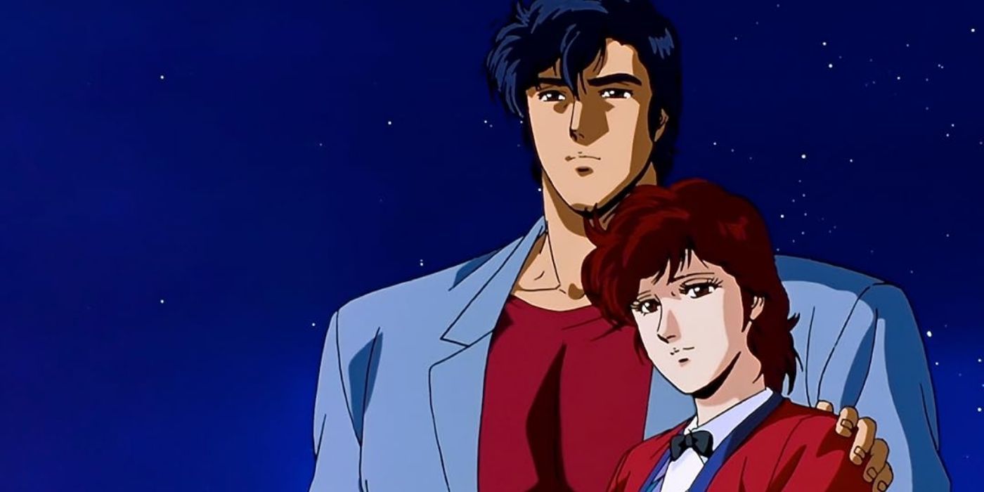 Ryo abraza a Kaori en City Hunter '91