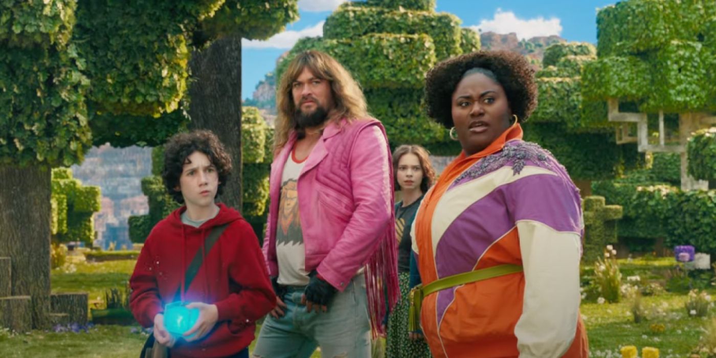 Jason Momoa and the cast of A Minecraft Movie