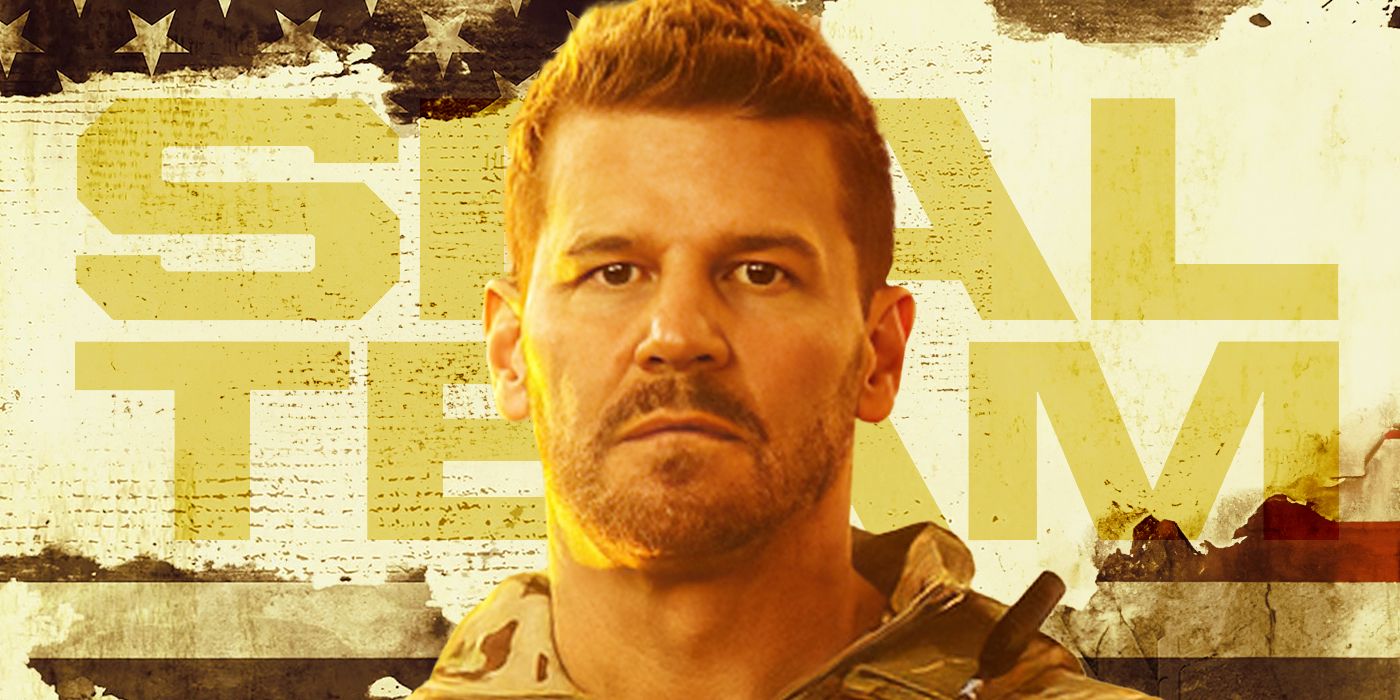 Custom image from Jefferson Chacon of David Boreanaz looking serious in close-up for SEAL Team