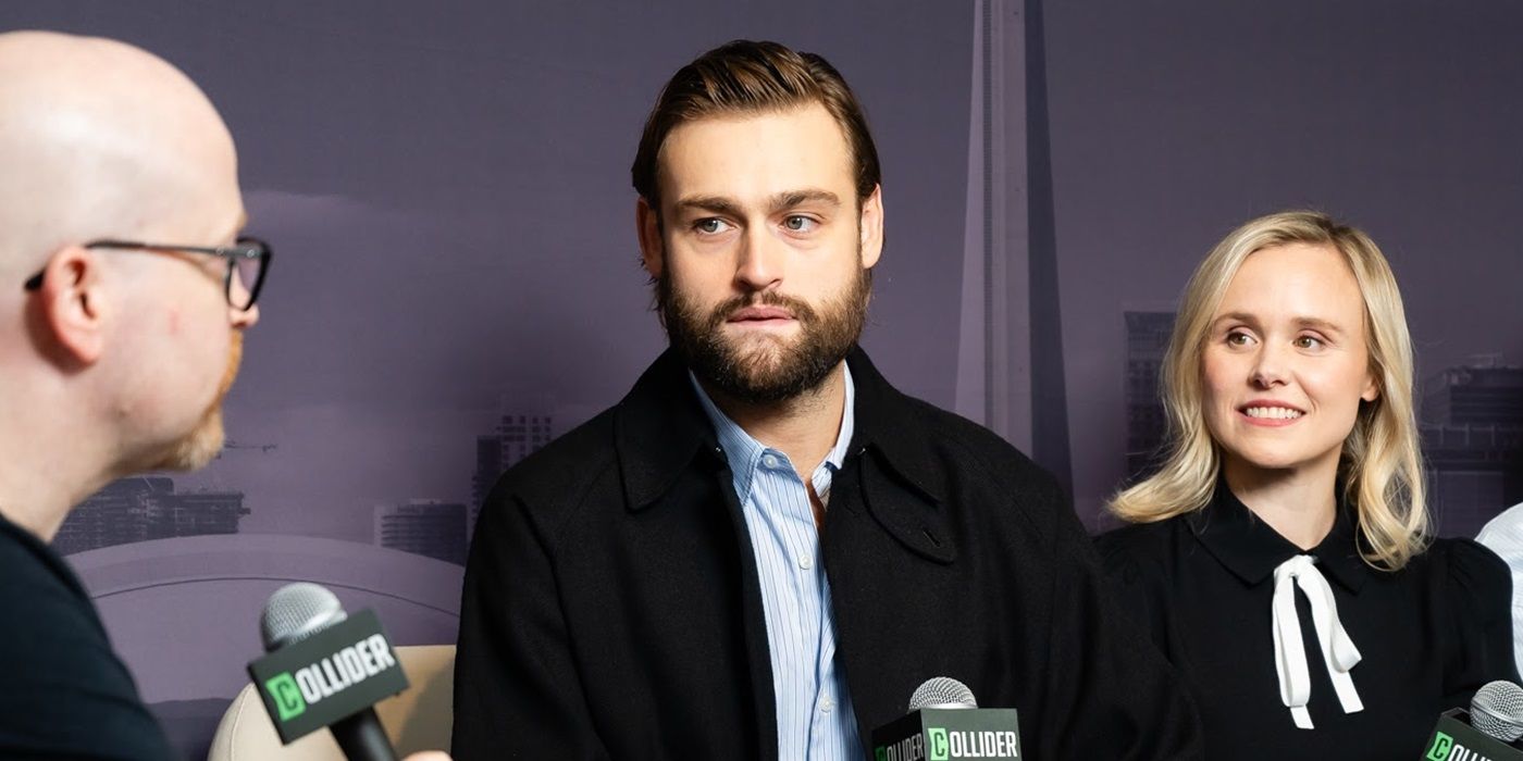 Douglas Booth at the Collider Interview Studio at TIFF 2024 for Young Werther