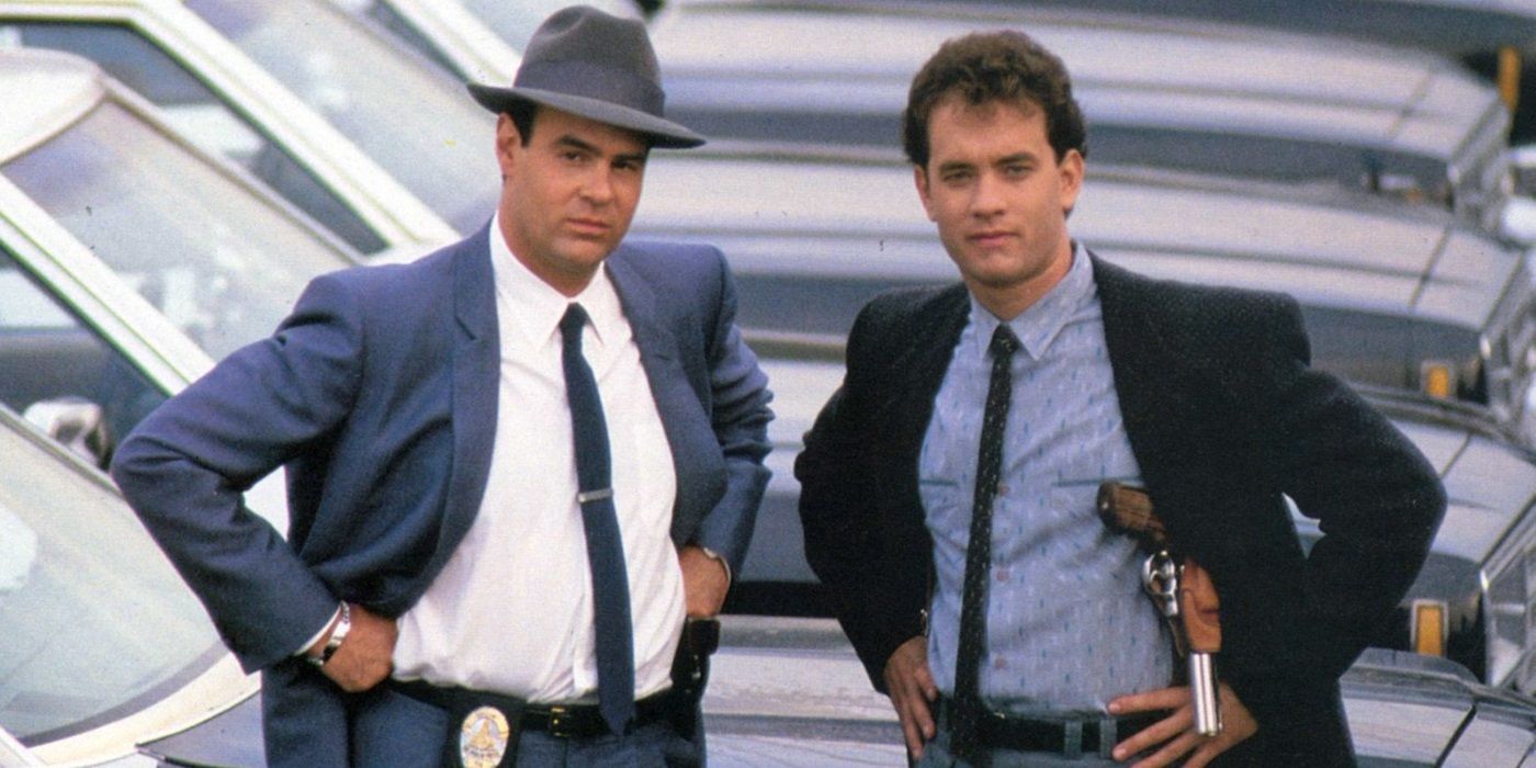 Joe Friday (Dan Aykroyd) y Pep Steepin (Tom Hanks) en Dragnet (1987)