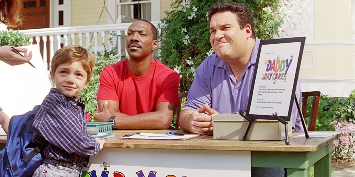 Eddie Murphy, Jeff Garlin, and Arthur Young in Daddy Day Care