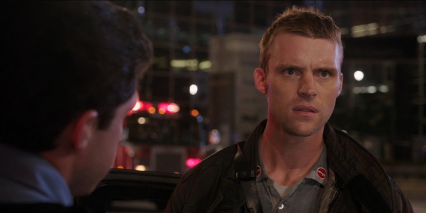 Jesse Spencer as Matt Casey angry on a call in Chicago Fire.