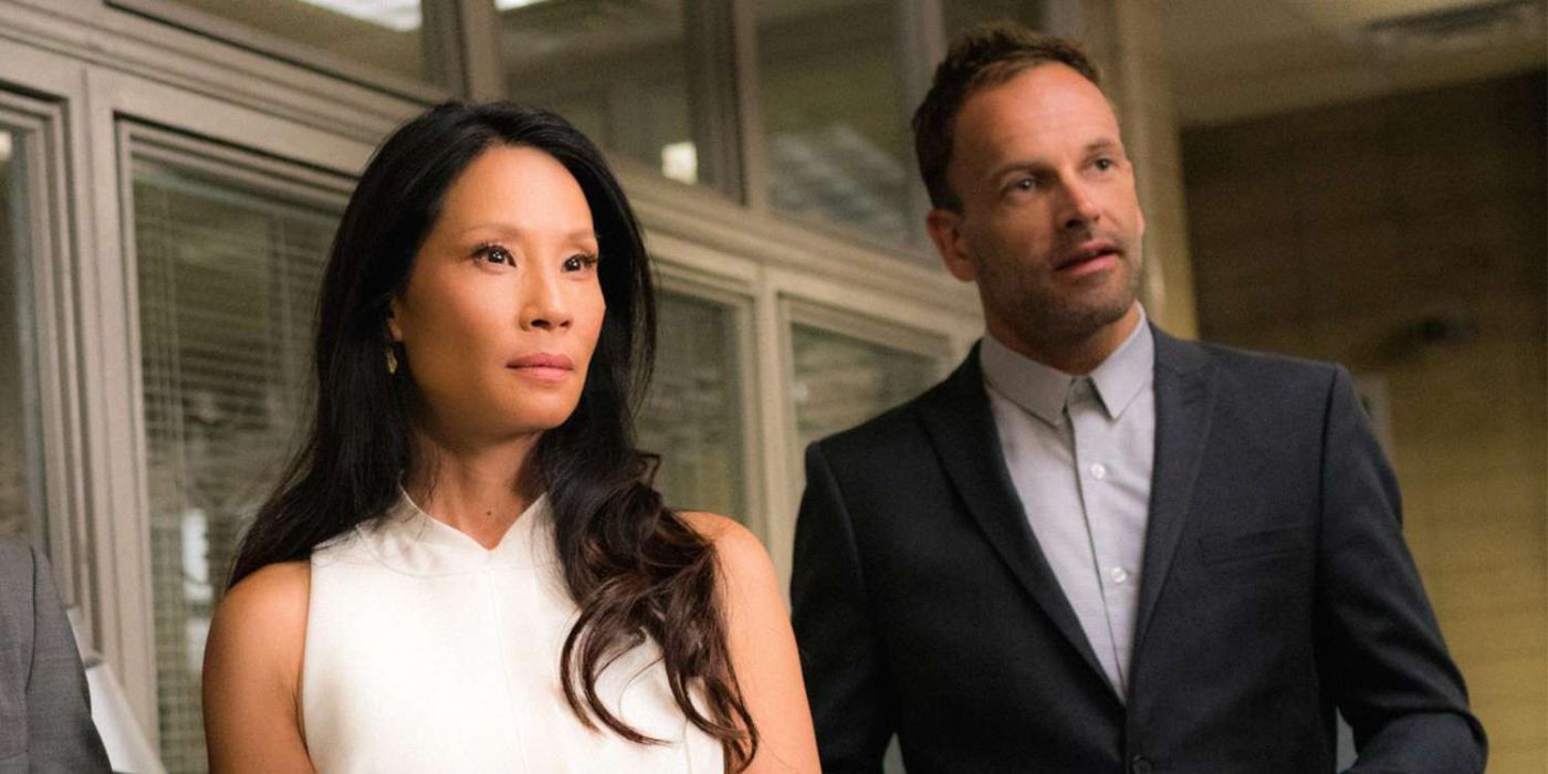 Jonny Lee Miller and Lucy Liu as Sherlock Holmes and Watson in Elementary