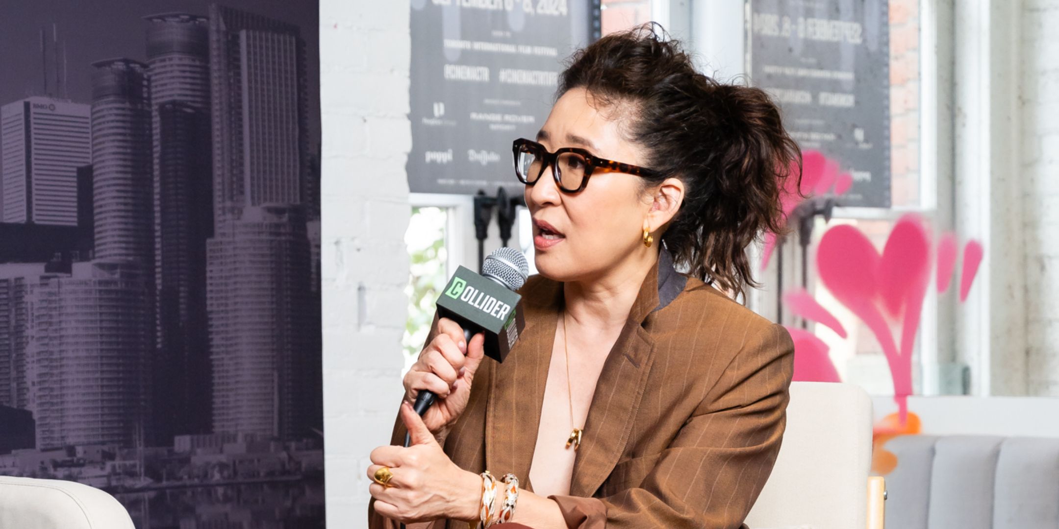 Sandra Oh in the Collider Studio at TIFF 2024