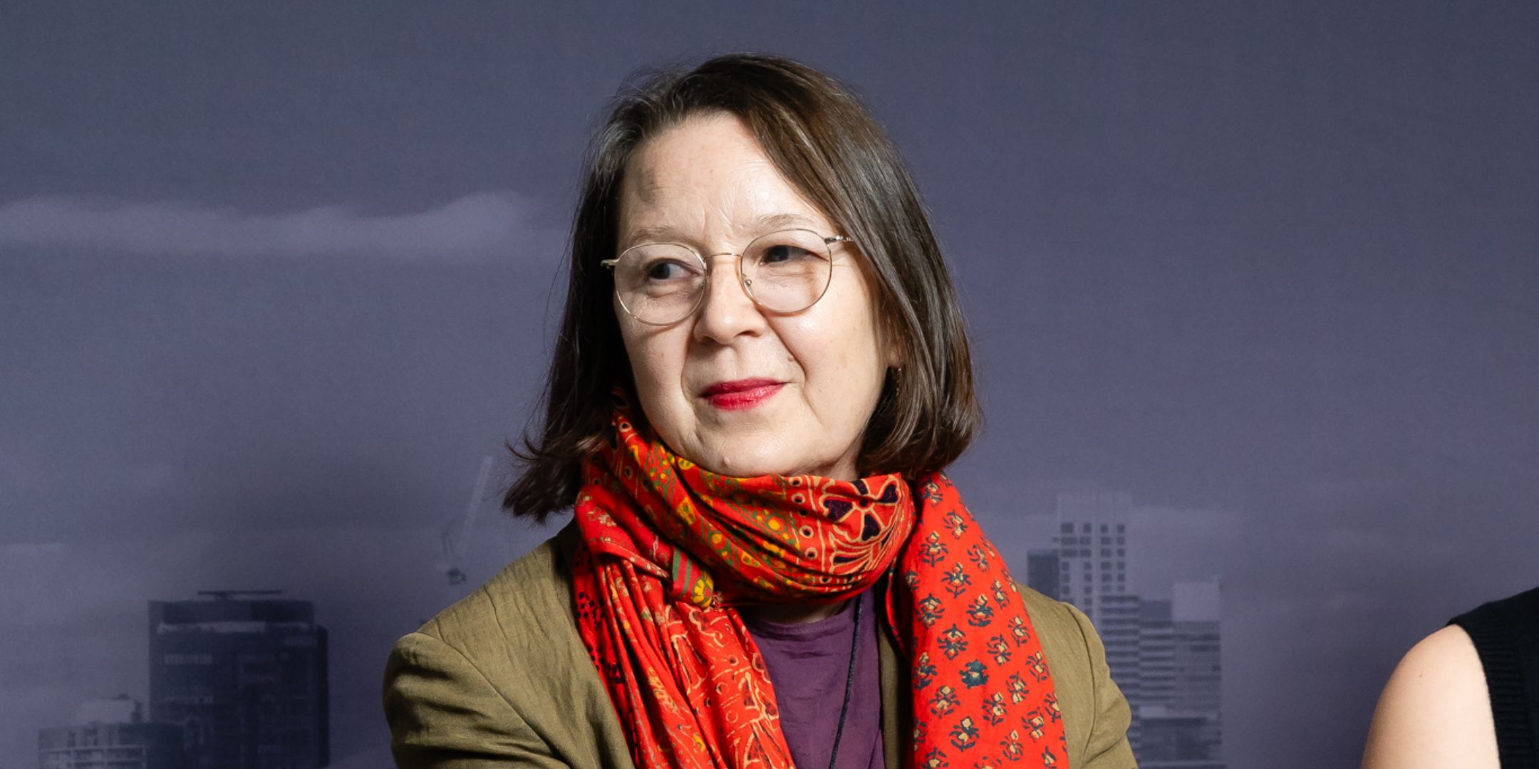 Anne Marie Fleming in the Collider Studio at TIFF 2024