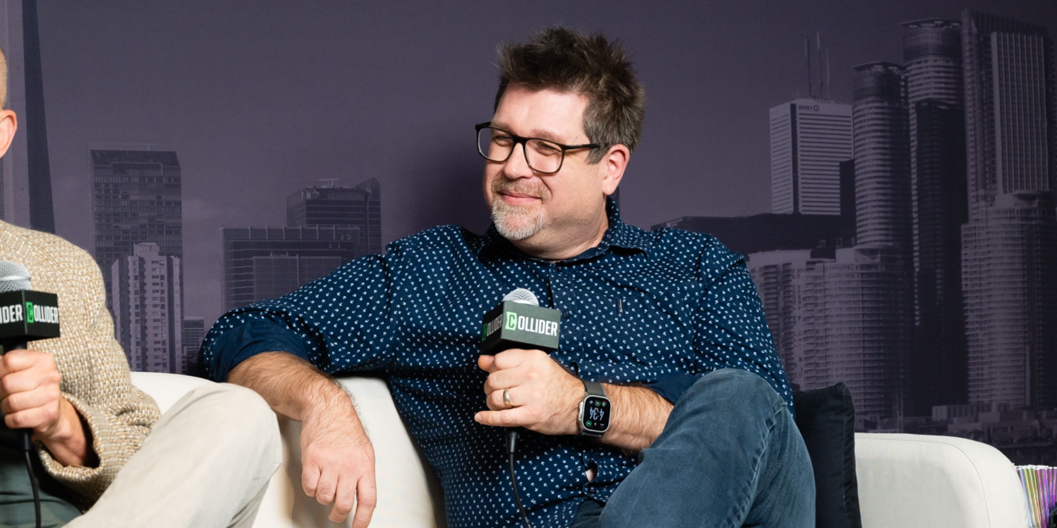 Luc Montpellier in the Collider studio at TIFF 2024.