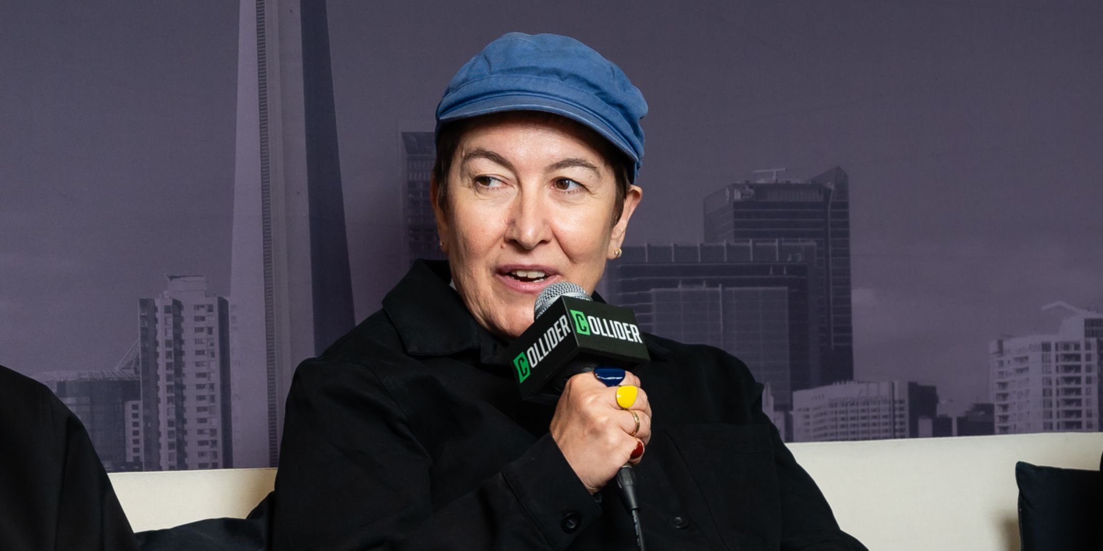 Athina Rachel Tsangari in the Collider Studio at TIFF 2024