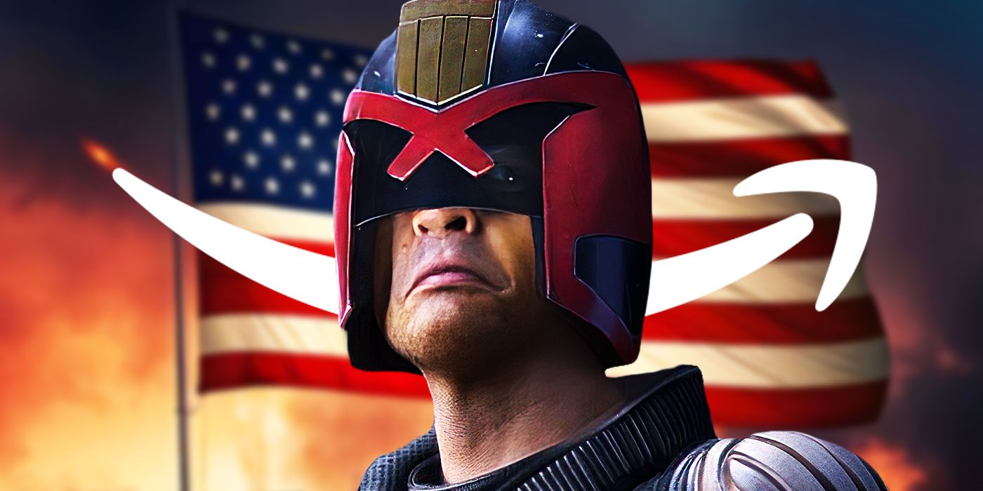 Custom image of Karl Urban in Dredd against the Prime Video logo