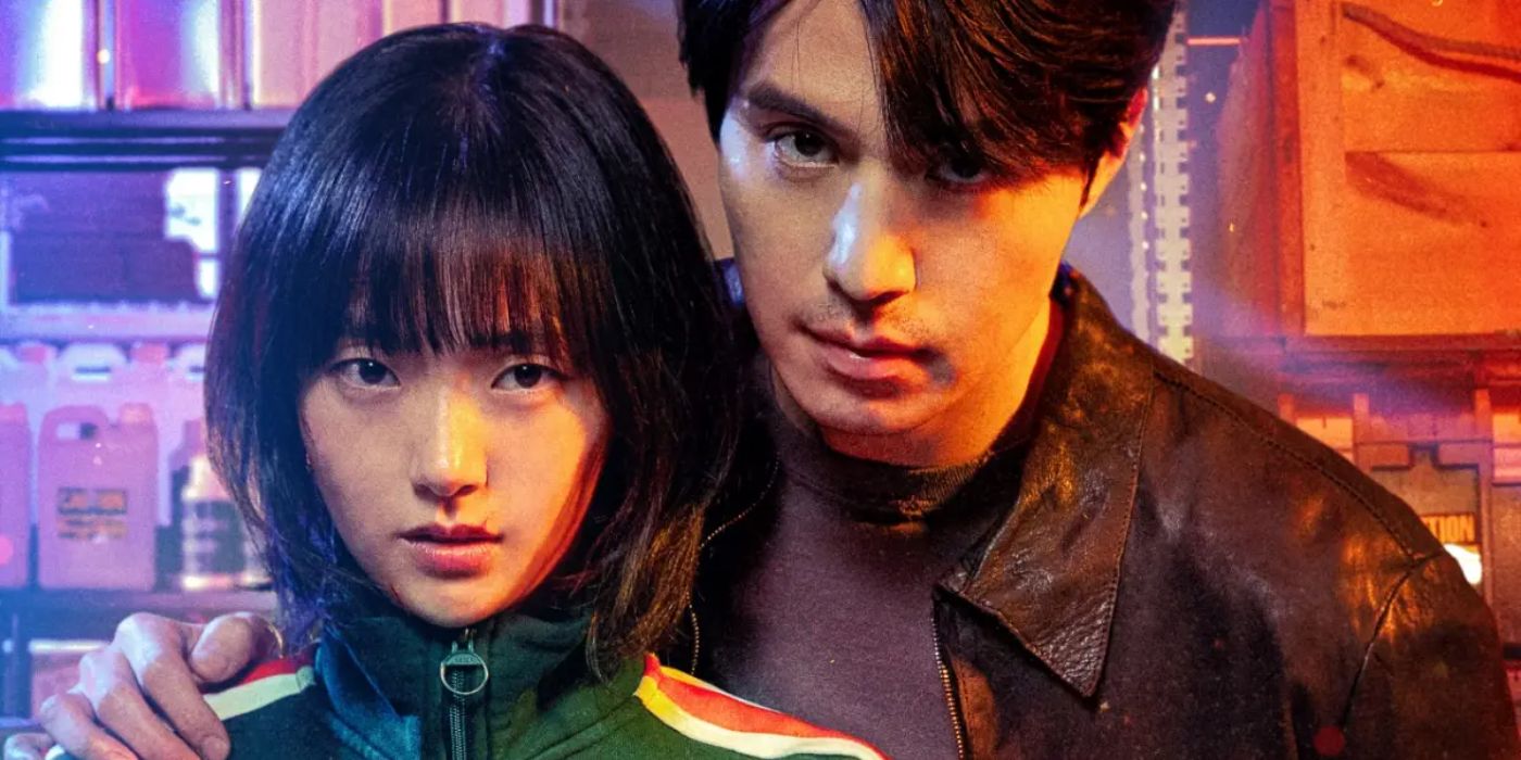 Lee Dong-wook and Kim Hye-ju posing as uncle and niece in a poster for the mystery thriller 'A Shop for Killers'