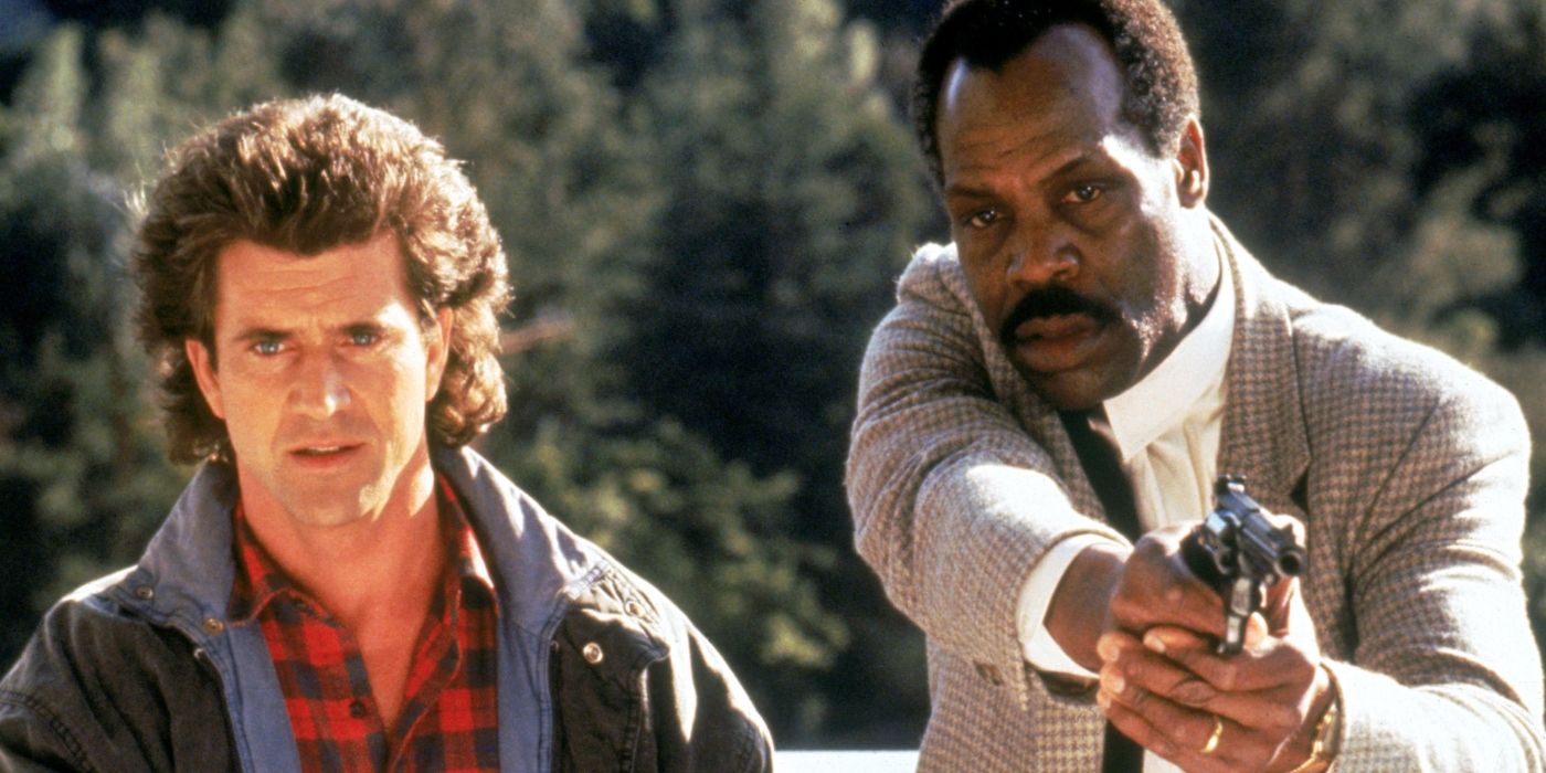 Mel Gibson and Danny Glover in action in Lethal Weapon 2