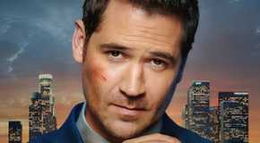 Manuel Garcia Rulfo in front of a cityscape on the Season 3 poster for The Lincoln Lawyer