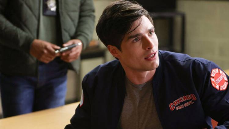 Michael Bradway in his firefighting gear in Chicago Fire Season 13