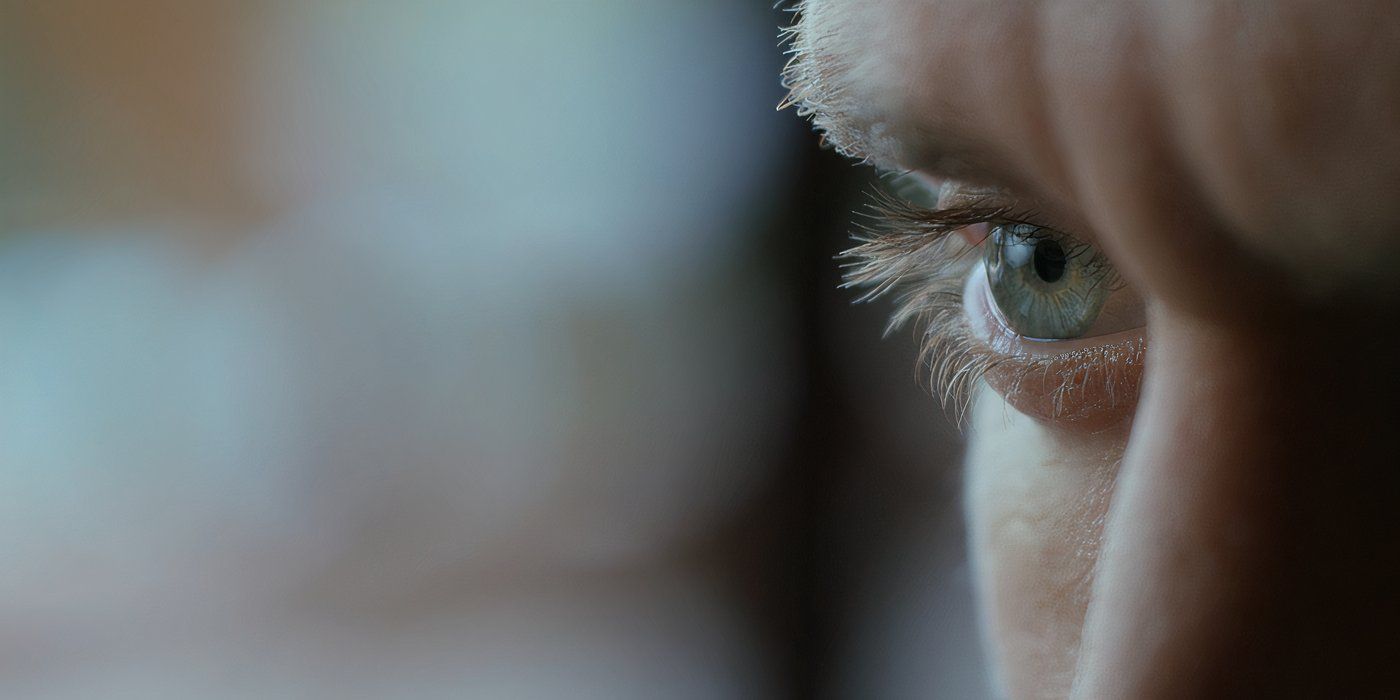 Close-up shot on Jonathan Pine's (Tom Hiddleston) eye in 'The Night Manager'