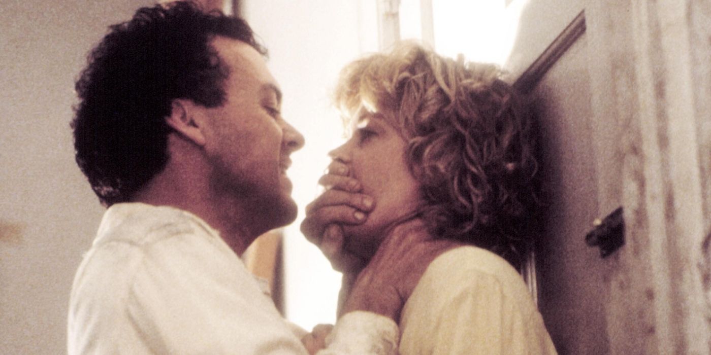 Michael Keaton as Carter Hayes attacking Melanie Griffith as Melanie Griffith as Patricia "Patty" Palmer in Pacific Heights